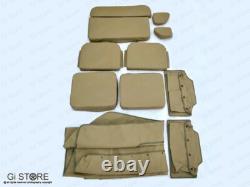 For Willys Jeep MB Ford GPW Top + Cushion Set G-503-WWII OD Green 750 GSM Canvas