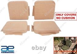 For Willys Jeep MB M38 Ford GPW Front Seat Cover Set Canvas Tan No Foam ECs