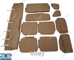 For Willys Jeeps Ford MB GPW Canvas Top & Cushion Set G-503 +Free Back Pouch AEs