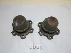 Ford GPW Jeep F Marked Hub Axle Drive Flange and Dust Cap Pair Original