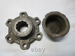 Ford GPW Jeep F Marked Hub Axle Drive Flange and Dust Cap Pair Original