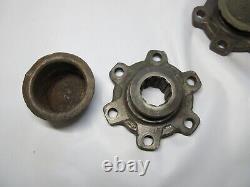 Ford GPW Jeep F Marked Hub Axle Drive Flange and Dust Cap Pair Original