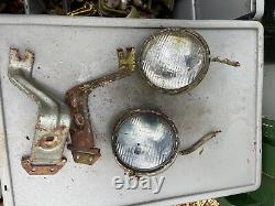 Ford GPW Jeep Original Pair of Headlights and Brackets