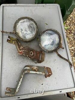 Ford GPW Jeep Original Pair of Headlights and Brackets