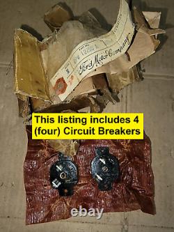 Four NOS 5 Amp Circuit Breaker for Willys MB Ford GPW Jeep GPW-12250A & WO-A1733