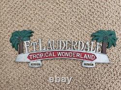 Ft Lauderdale Hurricane Palms Tropical Wonderland License Plate topper Fl