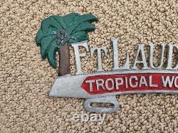 Ft Lauderdale Hurricane Palms Tropical Wonderland License Plate topper Fl