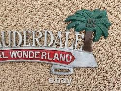 Ft Lauderdale Hurricane Palms Tropical Wonderland License Plate topper Fl