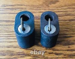 GM 1930s SPARE TIRE LOCK SET withBRIGGS KEYS vtg Cadillac Buick Chevrolet