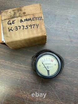 Ge General Electric Dash Ammeter 6 Amp Gauge Indicator Gold Face Nos Rare 121