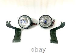 Headlight Light + Bracket Pair Left & Right Fits For Willys Jeeps MB Ford Gpw