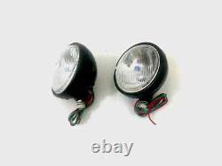 Headlight Light + Bracket Pair Left & Right Fits For Willys Jeeps MB Ford Gpw