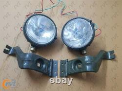 Headlight Light with Bracket Pair L+R fits willys FOR jeep MB ford GPW -F Marked