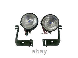 Headlight Light with Bracket Pair Left & Right Fit For Willys Jeep MB Ford GPW