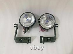 Headlight Light with Bracket Pair Left & Right Fit For Willys Jeep MB Ford GPW