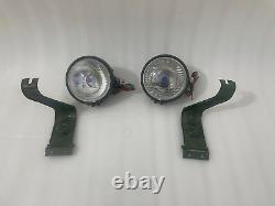 Headlight Light with Bracket Pair Left & Right Fit For Willys Jeep MB Ford GPW
