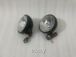 Headlight Light with Bracket Pair Left & Right Fit For Willys Jeep MB Ford GPW