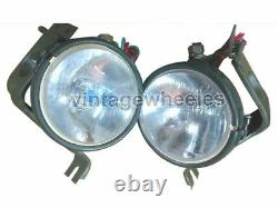 Headlight Light with Bracket Pair Left & Right Fits For Willys Jeep MB Ford GPW