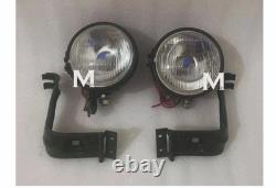 Headlight Light with Bracket Pair Left & Right Fits willys jeep MB ford GPW F
