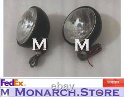 Headlight Light with Bracket Pair Left & Right Fits willys jeep MB ford GPW F