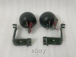 Headlight Light with Bracket Pair Left & Right For Willys Jeep MB Ford GPW