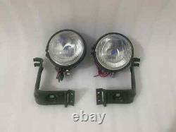 Headlight Light with Bracket Pair Left & Right fits willys jeep MB ford GPW