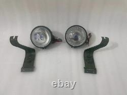 Headlight Light with Bracket Pair Left & Right fits willys jeep MB ford GPW