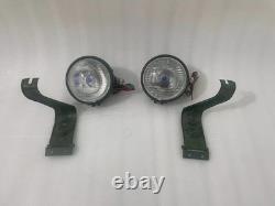 Headlight Light with Bracket Pair Left & Right fits willys jeep MB ford GPW