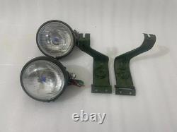 Headlight Light with Bracket Pair Left & Right fits willys jeep MB ford GPW