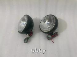 Headlight Light with Bracket Pair Left & Right fits willys jeep MB ford GPW