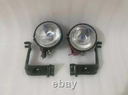 Headlight Light with Bracket Pair Left & Right fits willys jeep MB ford GPW F
