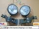 Headlight Light With Bracket Pair Left & Right Fits Willys Jeep Mb Ford Gpw F