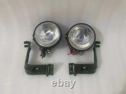 Headlight Light with Bracket Pair Left & Right fits willys jeep MB ford GPW F