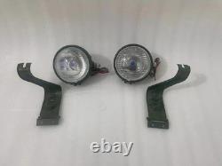 Headlight Light with Bracket Pair Left & Right fits willys jeep MB ford GPW F