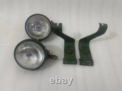 Headlight Light with Bracket Pair Left & Right fits willys jeep MB ford GPW F
