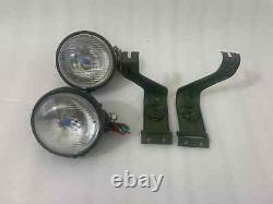 Headlight Light with Bracket Pair Left & Right fits willys jeep MB ford GPW F