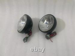 Headlight Light with Bracket Pair Left & Right fits willys jeep MB ford GPW F