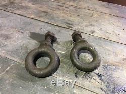 JEEP Willys MB, Ford GPW, Weasel M29 Original Pintle Hitch Eye Bolts NOS