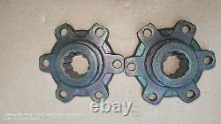 Jeep Ford GPW WW2 G503 Original Early Cast F Front Axle Drive Flange Pair Used