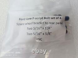 Jeep Ford Gpw WW2 F Script 9 Location Body Bolts (Set Of 59) high quality repro