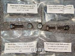 Jeep Ford Gpw WW2 G503 F Script 15 Location Bolts (Set Of 97) high quality repro