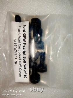 Jeep Ford Gpw WW2 G503 F Script 7 Location Bolts (Set Of 48) high quality repro