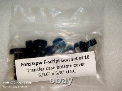 Jeep Ford Gpw WW2 G503 F Script 7 Location Bolts (Set Of 48) high quality repro