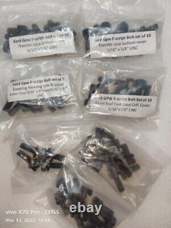 Jeep Ford Gpw WW2 G503 F Script 7 Location Bolts (Set Of 48) high quality repro