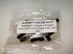 Jeep Ford Gpw WW2 G503 F Script 7 Location Bolts (Set Of 48) high quality repro