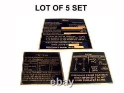Jeep Gpw Ford MID Production Brass Data Plate Set G503 Wwii Ww2