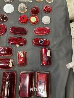 Lot 1920s 1930s 1940s Glass Light Lenses Plymouth Dodge Ford Pontiac Olds OG