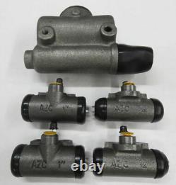 MB GPW Willys Ford WWII Jeep CJ2A Brake Master Cylinder & Wheel Cylinders Set