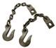 Mb Gpw Willys Ford Wwii Jeep G529 Bantam Mbt 1/4 Ton Trailer Safety Chain Pair