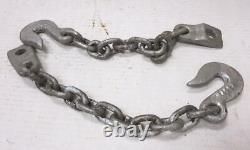 MB GPW Willys Ford WWII Jeep G529 Bantam MBT 1-4 Ton Trailer Safety Chain Pair